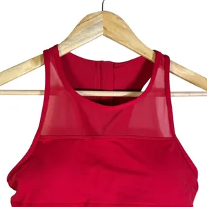 Zyia Active High Neck Mesh Racerback Sports Bra Red One More Rep Size M thumbnail 3