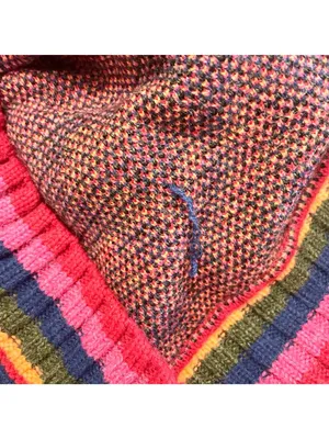 FARM RIO Full Of Hearts Jacquard Mock Neck Sweater Size S Multicolored Knit thumbnail 6