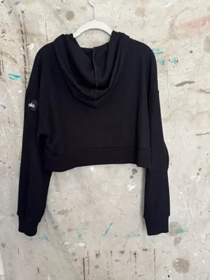 Alo Yoga Muse Hoodie, Black thumbnail 5