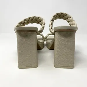 Dolce Vita Ivory Ashby Platform Braided Faux Leather Sandal Block Heels 9.5 thumbnail 6