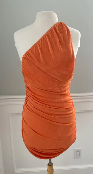 Lioness "The Goddess" Mini Dress In Orange! thumbnail 1