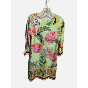 Jean-Pierre Klifa Daphne Dress Womens Small Green Tropical‎ UPF 50+ Resort Shift thumbnail 5