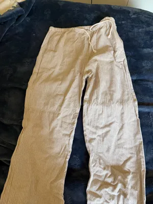 Love Tree Striped Pants Tan and White Size Medium thumbnail 1