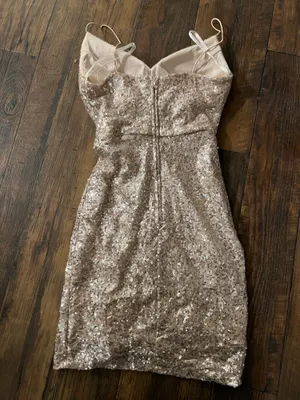 B Darlin Rose gold sequin dress thumbnail 5