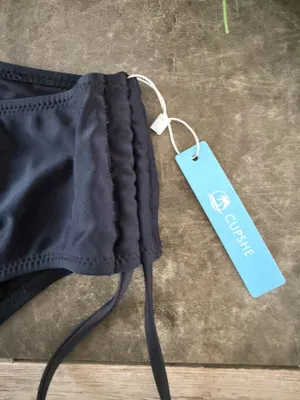 Cupshe Adjustable Sides Swim Bikini Bottoms M black   thumbnail 6