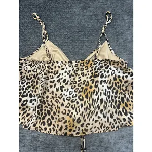 No‎ Boundaries Leopard Print Lace Up Cami Top Juniors XXL Y2K Coquette Lace Trim thumbnail 5