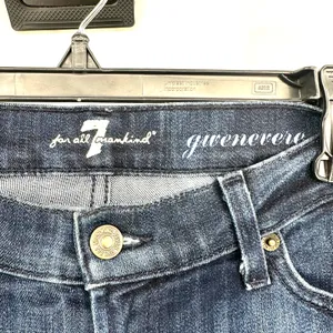7 For All Mankind Size 29 Gwenevere Blue Denim Pants Jeans‎ Skinny Leg Darker thumbnail 3