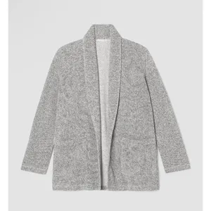 Eileen Fisher Organic Cotton Terry Shawl Collar Jacket Textured Duster Open‎ thumbnail 1