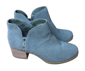 Koolaburra by UGG Sofia Suede Side Zip Ankle Booties 1096440 Womens Size 8.5 Gray thumbnail 1