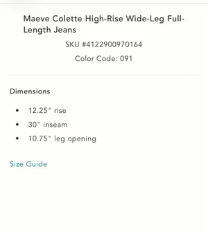 Maeve Colette High Rise Wide Leg Jeans thumbnail 3