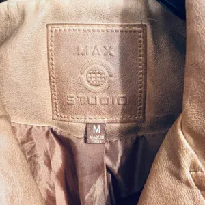 Max Studio Moto bomber Motorcycle Jacket air pilot faux leather jacket coat thumbnail 9
