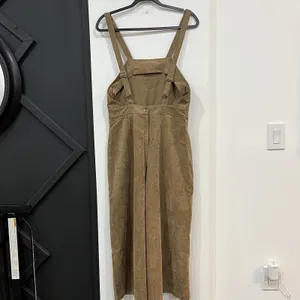 Flying Tomato Brown Corduroy Wide Leg Overalls Size Medium thumbnail 6