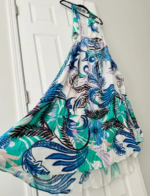 Anthropologie Plunge Cutout Maxi Dress/Cover-Up, Size L thumbnail 6