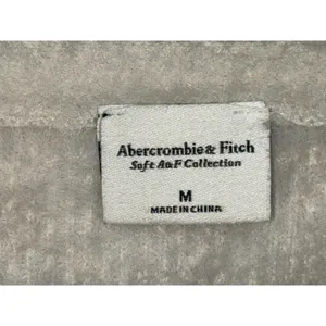 Abercrombie & Fitch Soft AF Gray Fuzzy Knit Button Cardigan Sweater Top Size M thumbnail 3