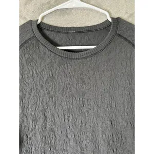 Lululemon Rest Less Pullover Black Textured Long Sleeve Running Workout Top 6 thumbnail 2