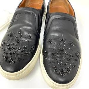 Givenchy black leather studded low top slip on platform shoes size 36 thumbnail 4