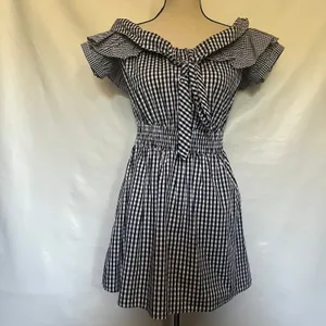 Her Entire Name Says Grace Gingham Dress Sz S Ruffle Cottage Coquette Prairie thumbnail 15