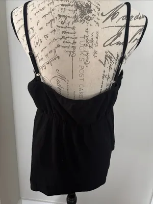 Maurices -Large- Black Crochet Bust Cami Tank thumbnail 3