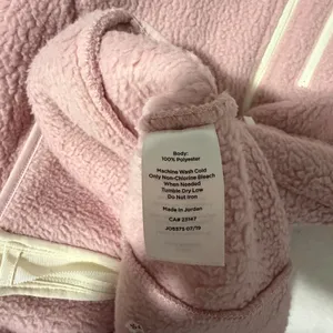 Talbots Petite Pink Sherpa Fleece Full Zip Jacket XL Petite Dusty Rose Pockets thumbnail 4