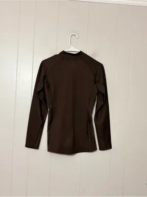Patagonia Capilene Mock Neck Long Sleeve Base Layer Brown Women’s S thumbnail 10