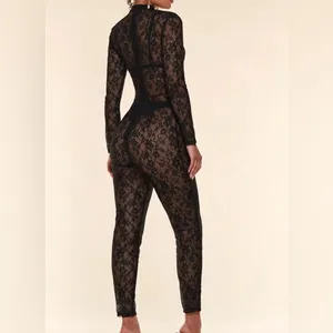 Lace catsuit Black Size M thumbnail 2