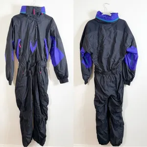 Helly Hansen Vintage Transitional Ski Suit Snowboard Black Purple Large thumbnail 2