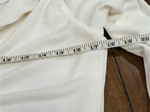 NWT Babyboo Fashion Kyesha Mini Dress White Ivory Ruched Button Front Size M NEW thumbnail 4