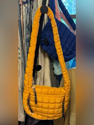 NWT Free People FP Movement Quilted Baby Carryall Sling Bag light papaya orange thumbnail 9