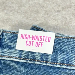 Pink Victoria's‎ Secret High Waisted Cut Off Denim Shorts Blue Size 26 NWT thumbnail 3