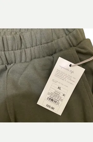A New Day Olive Joggers Business Casual Elastic Waist Green Large thumbnail 2