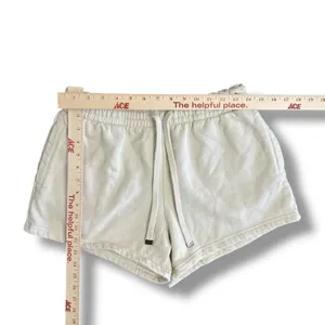Talentless 100% Cotton Fleece Lounge Shorts Women’s Medium Cream Off White‎ thumbnail 3