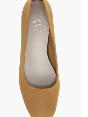 NEW Franco Sarto Linza Square Toe Pump 7 M, WARM CAMEL Kitten Heel thumbnail 6