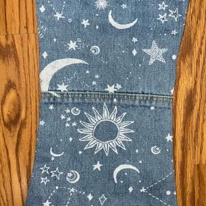 Super Cool Juny Celestial Whimsigoth Flare Jeans! Blue Size 28 thumbnail 10