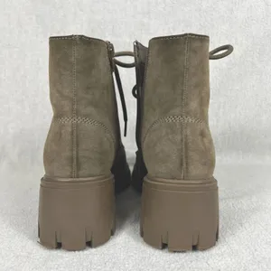 MIA Terrie Lace Up Combat Boot Olive Green Women’s 7.5 Chunky Heel Ankle Boot thumbnail 6
