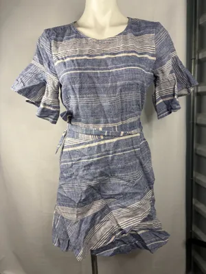 Express Chambray Striped Dress thumbnail 1