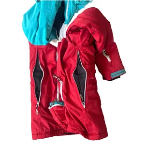 Rossignol Women XL Ski Jacket Red Teal Colorblock Hooded Winter Coat XL Gorpcore thumbnail 8