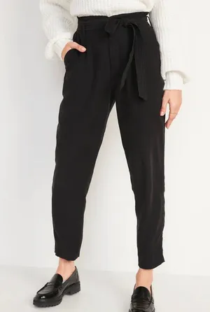 Loft Paperbag Tie Slim Pants thumbnail 1