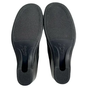 Dansko Black Smooth Leather Slip On Mules Clogs Wedges, Size 41 thumbnail 7