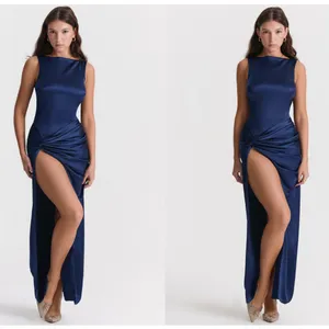 HOUSE OF CB 'Roxanne' Navy blue Thigh Slit Maxi Dress NWOT size M‎ thumbnail 15