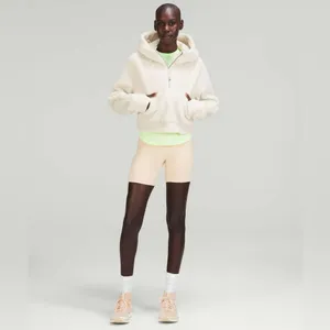 Lululemon Scuba Oversized Half-Zip Fleece Hoodie White Opal thumbnail 2