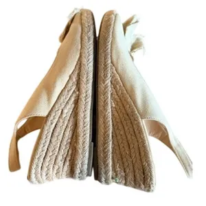 Judith Rosie Natural Canvas Espadrille Platform Wedge Slingback Sandals 7.5M thumbnail 8