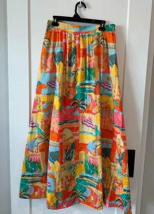 Show Me Your Mumu Pisa Maxi Skirt Postcards From Italia XL NWT thumbnail 1