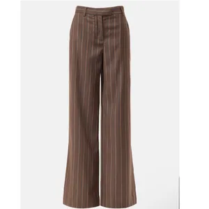 Reformation Carter Mid Rise Pant Pinstripes Wide Leg Trouser Size 8 thumbnail 2