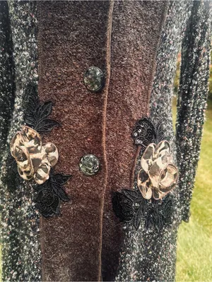 Sioni vintage Y2K-era "Art to Wear" knit sweater coat thumbnail 13
