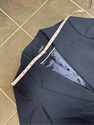 J. Crew Willa Blazer Italian City Wool Blend Jacket Navy Blue 12T TALL BK023 thumbnail 15
