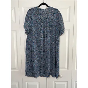 Old Navy Lace Up Paisley Shift Dress Womens Size XL Boho Floral Breezy Festival thumbnail 5