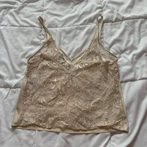 Vintage 90s Womens Small Baby Doll Cami Y2K‎ Grunge Indie Coquette Beige Sexy thumbnail 6