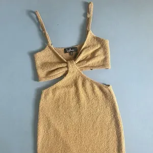NWT‎ Lulus The Way I Feel Cutout Tan Midi Knit Sweater Dress thumbnail 3