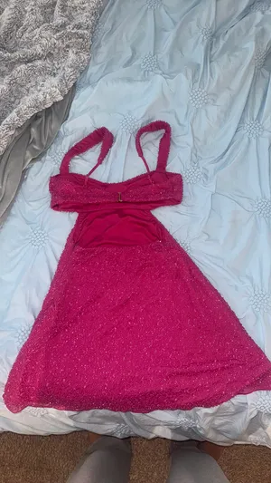 Oh Polly Pink Dress Mini thumbnail 3