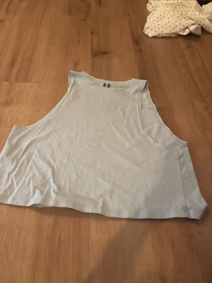 Under Armour Light Blue Women's Cropped Muscle Tank thumbnail 2